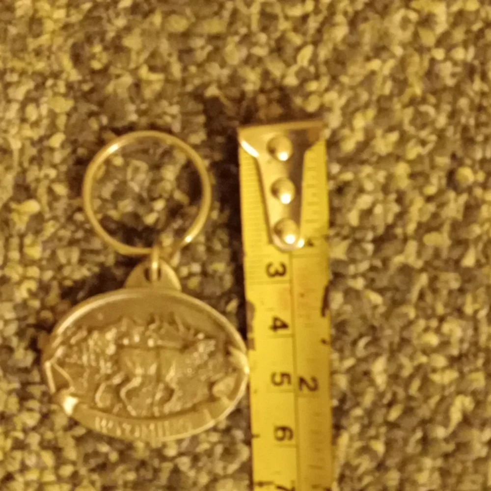 Wyoming Vintage silver tone keychain
